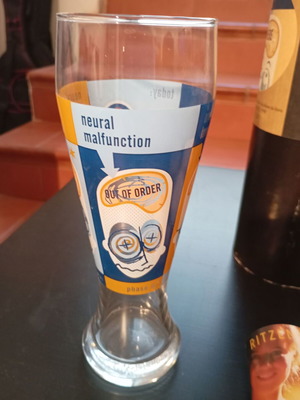 Ποτήρι μπύρας Ritzenhoff συλλεκτικό με design Rudiger Goetz 1998 νέο