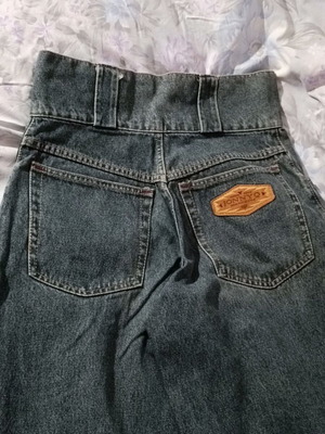Jonny Q vintage oversized wide-leg jeans, rare cypress green, 1992