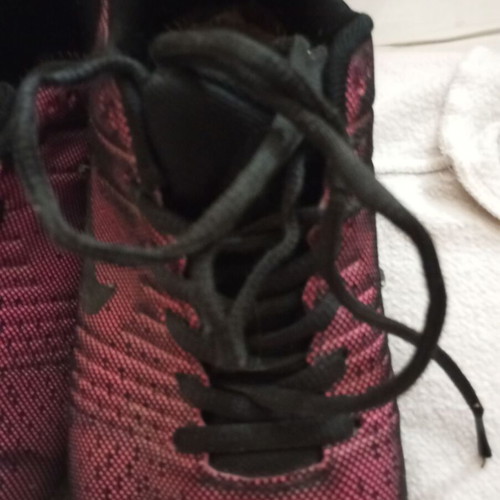 Nike athletic shoes used, size 39, pink and purple