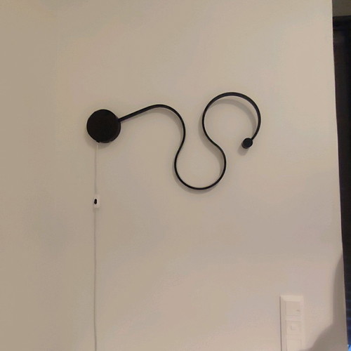Modern wall light with built-in LED black like new 70x38cm