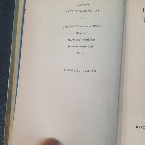 Der Alte Mann und das Meer book used, German language