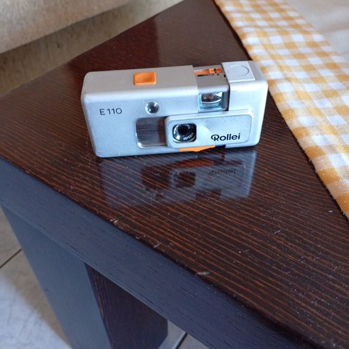 Camera Rollei 110 with Tessar f2.3/23mm lens used