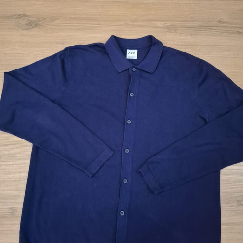 Zara dark blue cotton shirt or cardigan XL like new