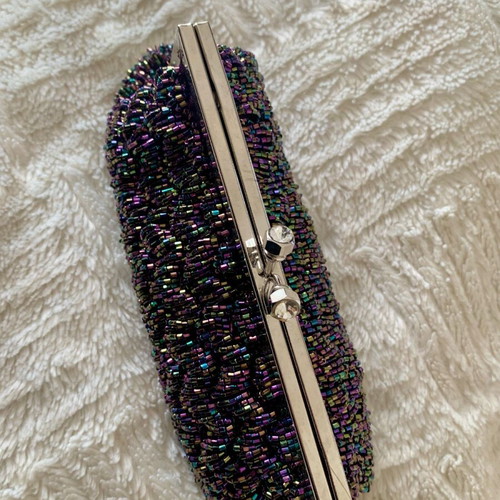Cadari London vintage beaded evening purse hand made, like new, multicolor