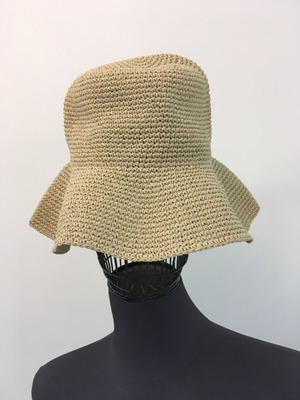 ARKET women paper hat S like new, beige