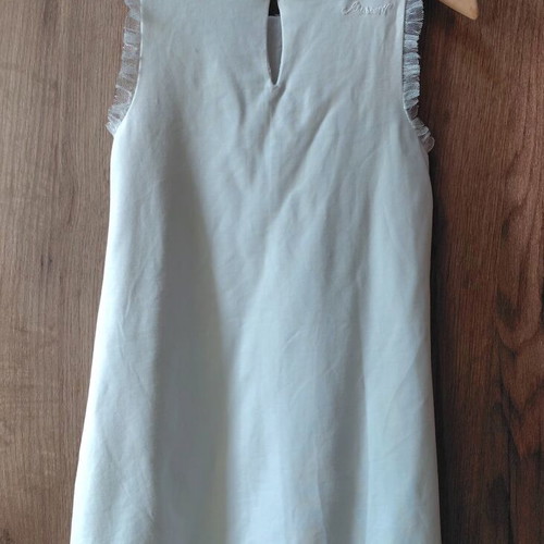 Marasil girls' dress like new, white with sequins and tulle details, size 8