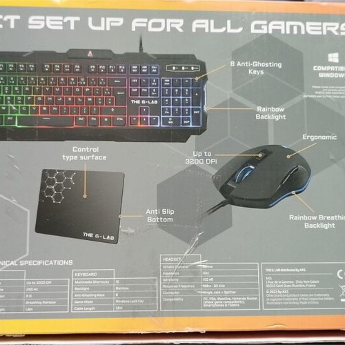 The G-Lab Combo Helium: clavier, souris et écouteurs gaming