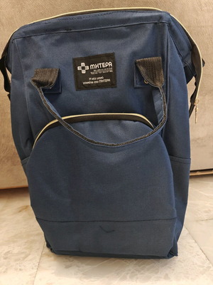 Blue backpack like new, ideal for baby items