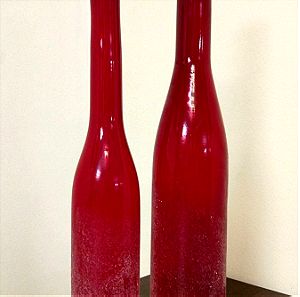 Διακοσμητικά κόκκινα μπουκάλια