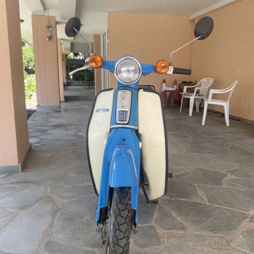 Honda C50 moped used, 50cc, semi-automatic, blue