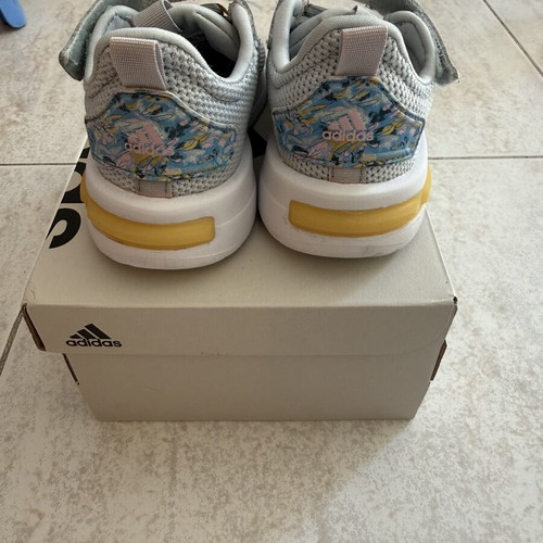 Adidas Racer TR23 girls' shoes size 25, like new, gray with colorful details