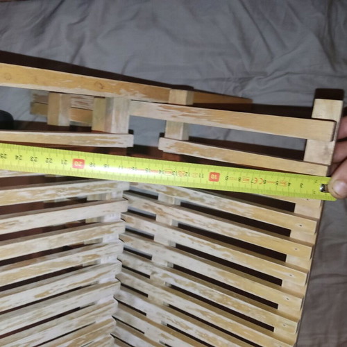 Wooden folding plate holder used