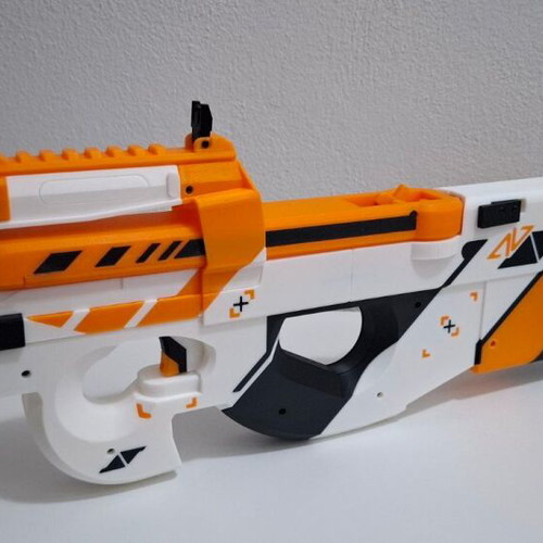 3D Printed Prop Gun P90 Asiimov New from Counter Strike 2