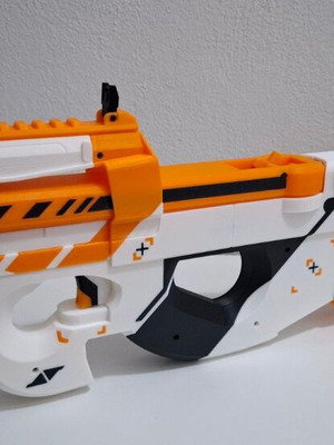 3D Printed Prop Gun P90 Asiimov New from Counter Strike 2