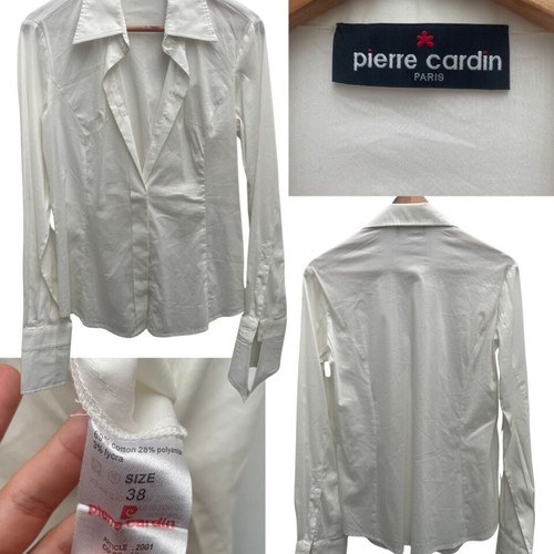 Pierre Cardin White Long Sleeve Shirt used, size M 38 10