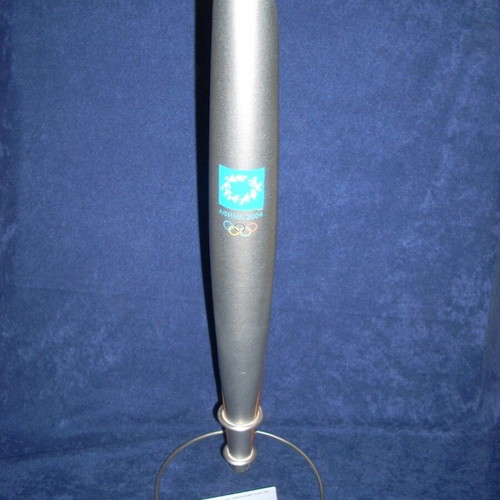 Authentic Olympic Games Athens 2004 torch table stand INOX new