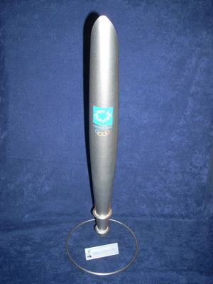 Authentic Olympic Games Athens 2004 torch table stand INOX new