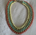 Crochet Necklass like new, multicolored