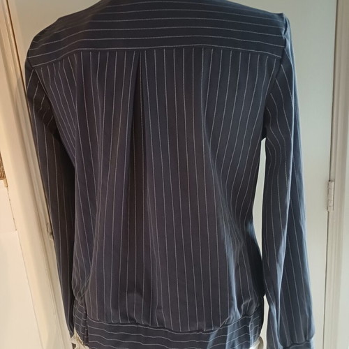 Mi Piace travel bomber jacket grey pin stripe size M