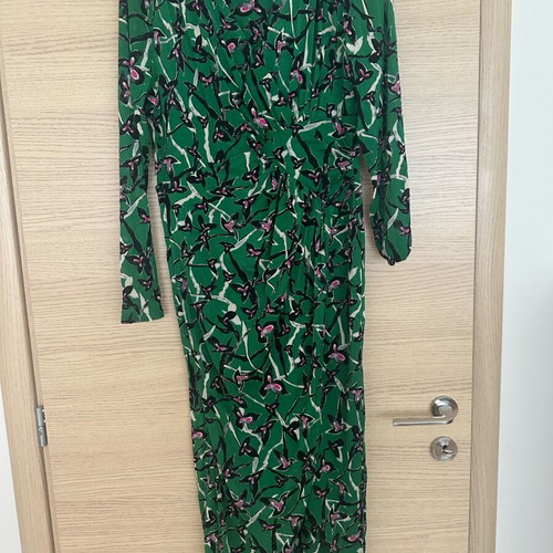 Diane von Furstenberg Charlotte φόρεμα σαν καινούργιο, διπλής όψης δίχτυ, πράσινο και μωβ