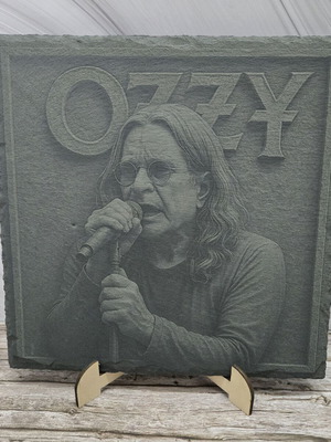 Engraved volcanic plaque Ozzy Osbourne new, 20x20 cm