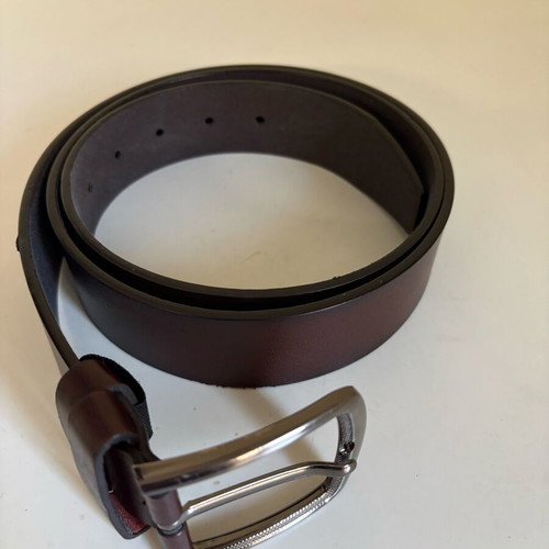 Brown belt leather look classic design 125cm like new