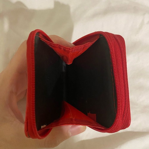 Wallet red new with two compartments
