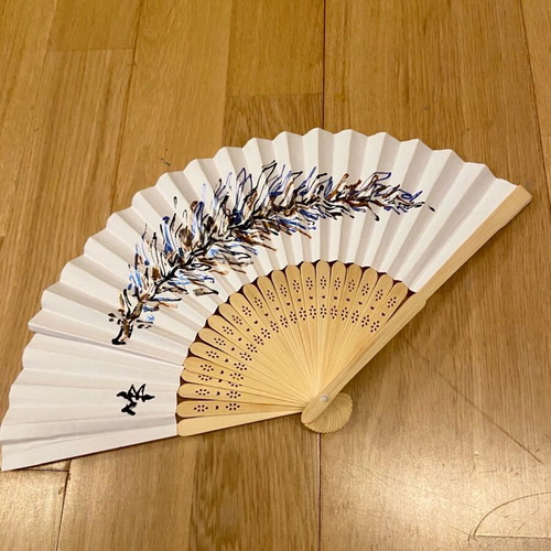 Handmade painted fan new, summer accessory
