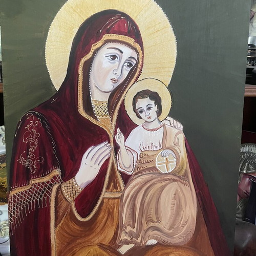 Oil painting on wood or fabric 70x50 cm