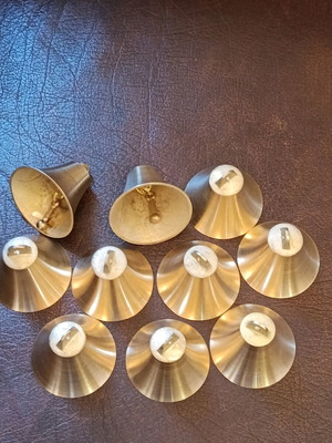 Bronze bells new, pack of 10 with strong melodic sound