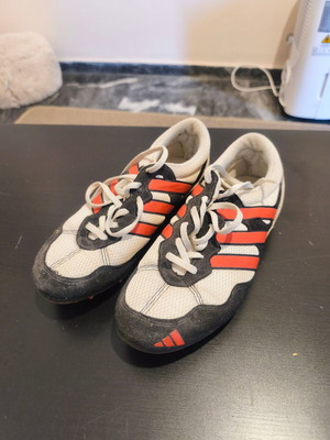 Adidas track spikes shoes used size 40.5 black and white