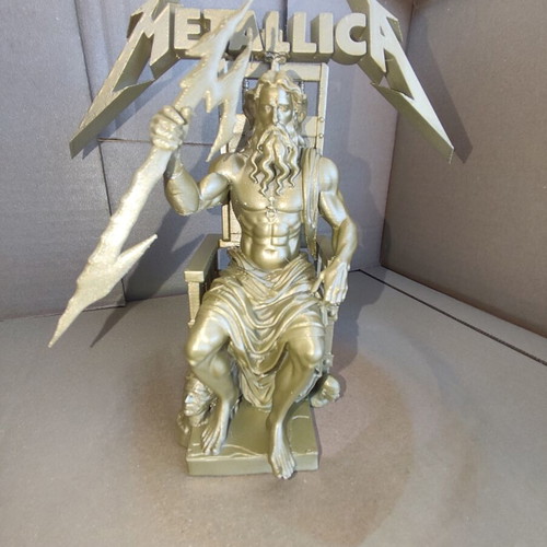 Metallica 3D Printed Figure New Gold Metallic