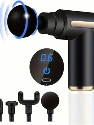 Massage gun new with 4 interchangeable heads and USB-C charging