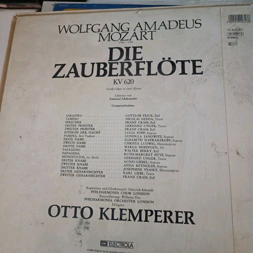 Wolfgang Amadeus Mozart 3 LP box set used, Die Zauberflöte