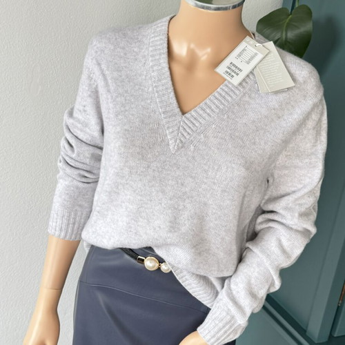COS cashmere knitted sweater size S new, light grey