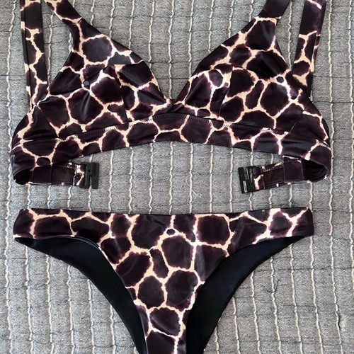 Dorina bikini size L like new, beige and brown