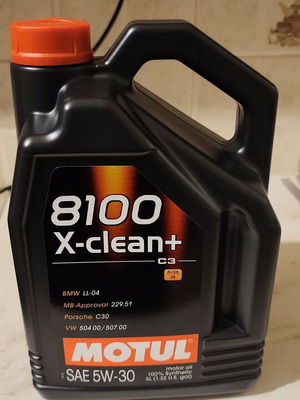 Λάδι αυτοκινήτου Motul 8100 X-clean+ 5W30 5 λίτρων καινούργιο, γνήσιο