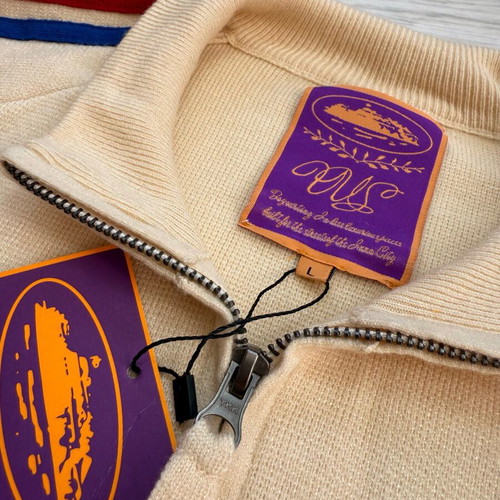 Corteiz Khit ZipUp Fleece Cream jacket new