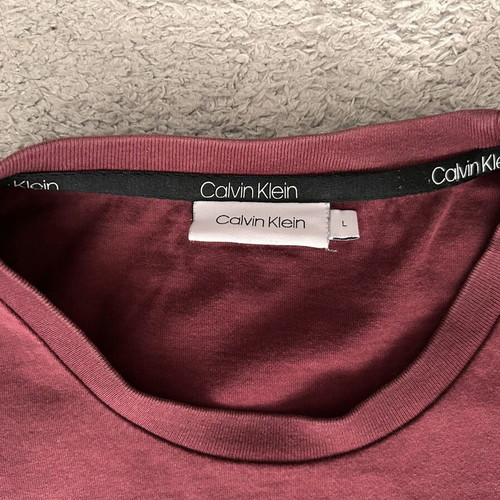 Calvin Klein print T-shirt used, bordeaux, size L