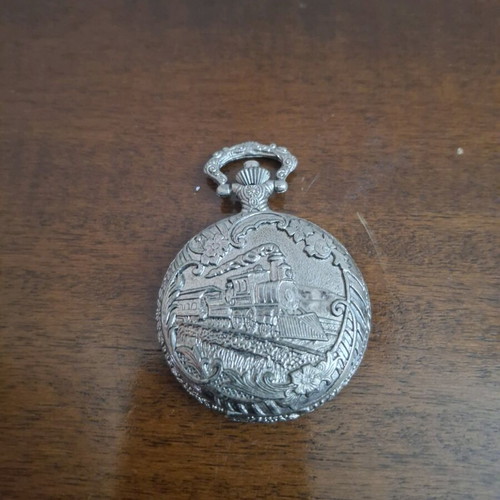 Vintage pocket watch unused, silver