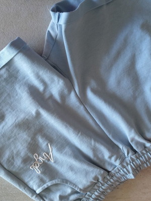 Blue casual shorts used, size M-L with small holes