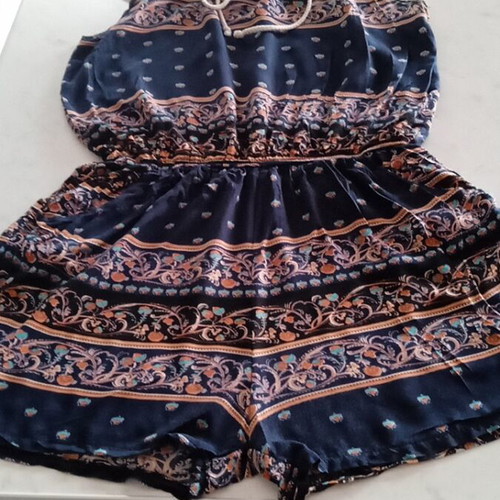Women's summer one-piece blue like new, size M