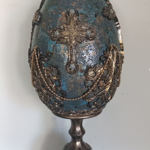 Easter egg handmade ceramic, height 37 cm