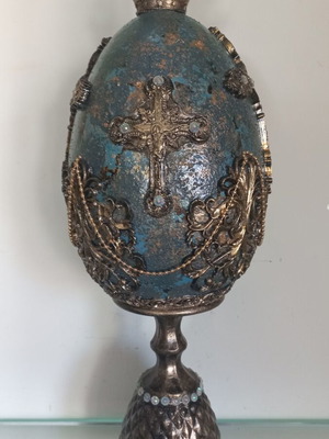 Easter egg handmade ceramic, height 37 cm