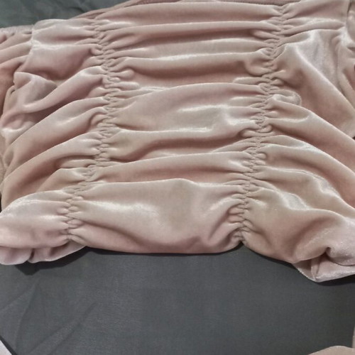 H&M Velvet Off Shoulders Top Pink New