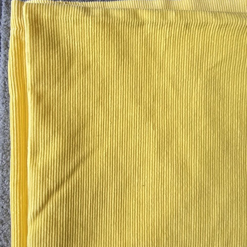 Yellow corduroy fabric used, 2.63 x 1.50 meters