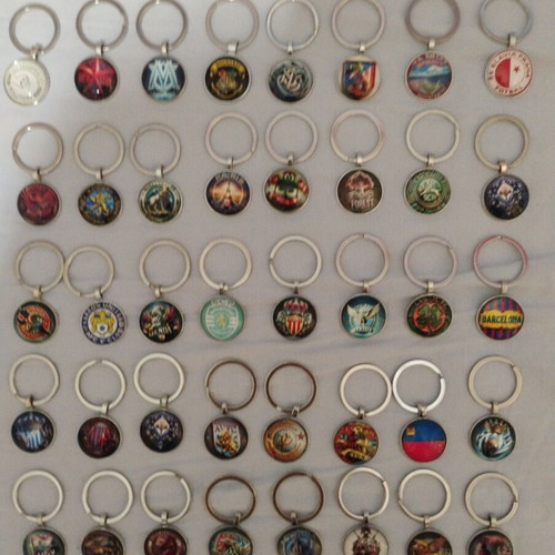 Football team keychains, full set