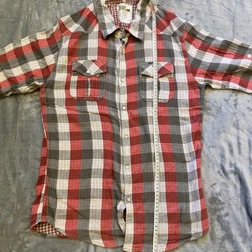 Men's shirt size M like new, red checkered