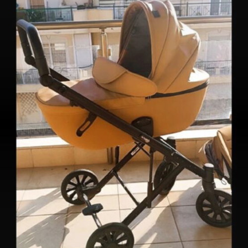 Anex multifunctional stroller 2-in-1, beige leather