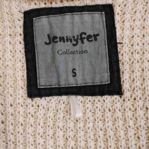 Knitted beige short-sleeve top with hood Jennyfer size S like new